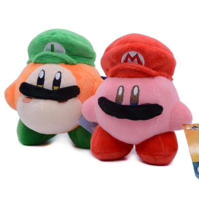 China Wholesale 10cm Anime Mario Pendant Key Chain Stuffed Toy Mario cos Kirby Japanese Plush Toy Doll for sale