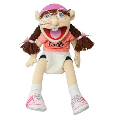 China 2022 Funny Educational Toy Feebee Puppet Jeffy's Sister Best Jeffy's Gift Boys And Girls Soft Stuffed Human Soft Stuffed Toy Hand Puppet Pink for sale