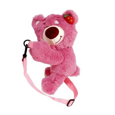 China Cute Cotton Cartoon Plush Doll Bag Strawberry Bear Doll Bag Moe Girl Shoulder Cross - Body Bag for sale