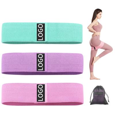 China Durable Elastic Cotton Fabric Leg Exerciser Workout Fitness Hip Resistance Band for sale