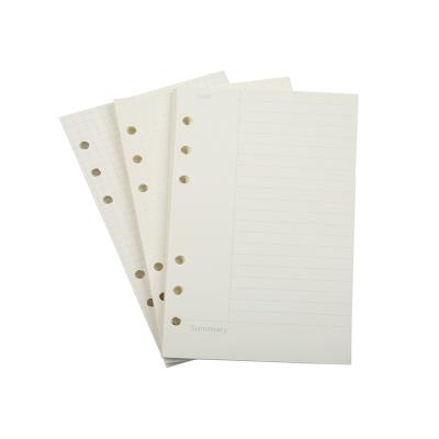 China A5 Promotion Planner Notebook Filler Paper Page Liner for 6 Rings for sale