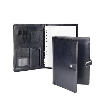 China hot selling leather binder b5 folder with cover and pocket for sale