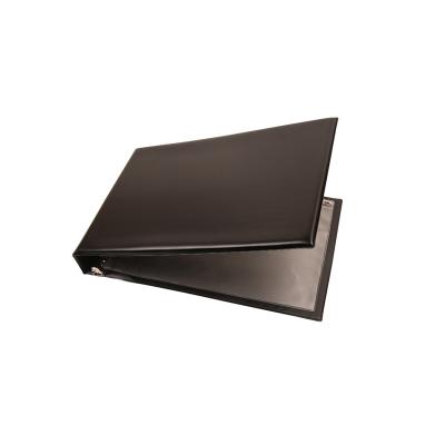 China PVC Custom 7 Ring Black Plastic Cover Binder for sale