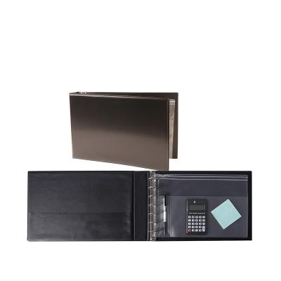 China High Quality Customized Black Plastic Check Book 7 Ring Binder PVC Cover for sale