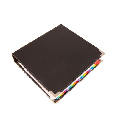 China Best Selling PU Leather Business Card Holder Black Leather Card Book Organizer for sale