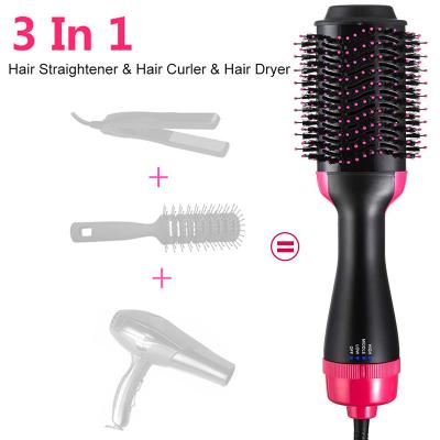 China Hotel 1000w Hot Air Blow Hair Dryer Brush Straightener Professional Comb Electric One-step Hot Airbrush for sale