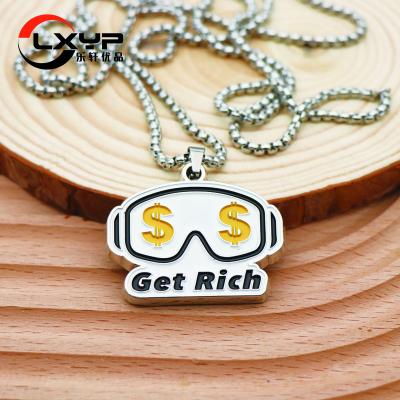 China Soft and hard animation custom design necklace enamel company cute logo star cartoon metal cheap pendant global for sale