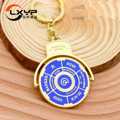 China Festival Metal Key Chain Rotary Key Chain Souvenir Customized Global Company Rotary Logo Celebration Manufacturer for sale