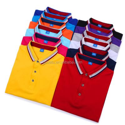 China Wholesale BATU Logo Customized Promotional Anti-pilling Polo T-shirt Men for sale