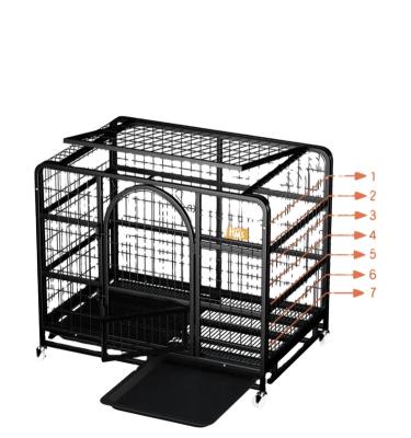 China HMS Breathable Wholesale Metal Kennels Portable Folding Pet Kennel With Factory Price for sale