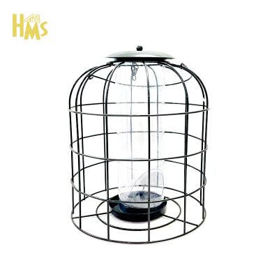 China HMS Squirrel Proof Breathable Heavy Duty Bird Feeder Seed Proof Metal Bird Tube Attractive Large Feeder Keep Squirrel Out Of Design Bird Cage for sale