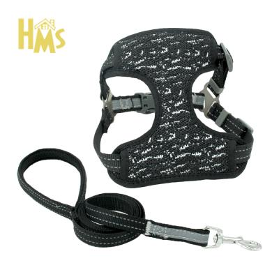 China HMS Reflective and Breathable Leash Harness Dog Small and Medium Pet Vest Hot Selling Traction Rope Customized for sale