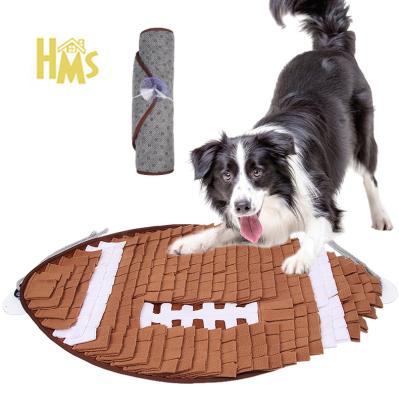 China HMS Breathable Slow Dog Eat Bowl Mat Pet Sniffing Mats Nose Work Rugby Sniffle Feeding Mat To Relieve Stress For Rabbits for sale