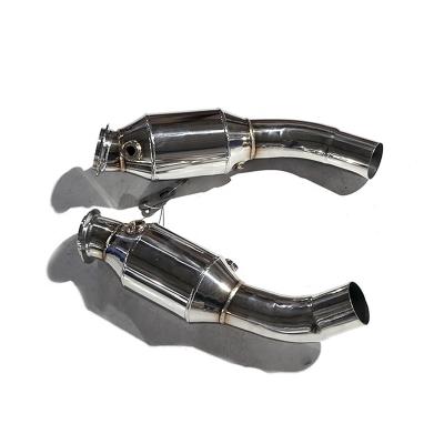 China Automotive Exhaust ING For 2017 Up ALPHA ROMEO Giulia 2.9T Exhaust Downpipe Catted With Catalytic Manifold Exhaust for sale