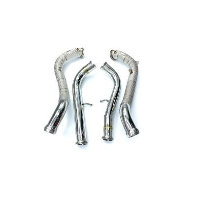 China ING Automotive Exhaust System For Benz G500 2013+ 4.0T W463 W464 AMG G500 G63 G65 Downpipe Stainless Steel Without Catalytic Downpipe for sale