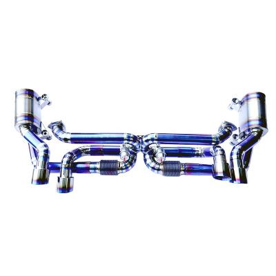 China ING Automotive Titanium Exhaust System Alloy Catback Exhaust For Porsche 2012-2016 911 991 Carrera 4 4S 3.8T Exhaust Muffler With Valve Car Accessories for sale