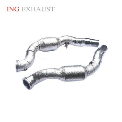 China ING Automotive Exhaust System For Maserati Quattroporte 2013+ 3.0T Stainless Steel Stainless Steel With Catalytic Downpipe High Quality Packing for sale