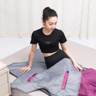 China Weight Loss Sunhigh Far Infrared Sauna Cover 2 Zone Sweating Sauna Blanket Full Body for sale