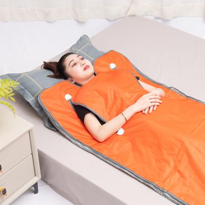 China Weight Loss Sunhigh Far Infrared Sauna Cover 2 Zone Sweat Sauna Covering Full Body Sweating Weight Loose for sale