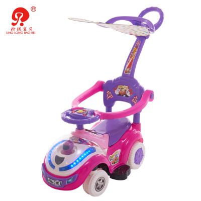 China With Music and Light Car Styling Baby Walkers Flash Light Children Manual Ride On Car Baby Push Car Stroller for sale