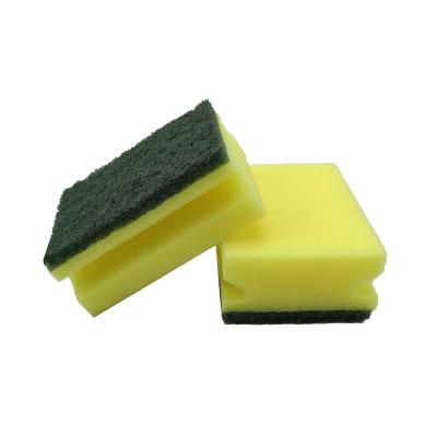 China Sustainable Hot Selling Amazon Sponge Washing Cleaning Sponge Eco-friendly Green 8in Double Side Dish Clean Product For Kitchen for sale