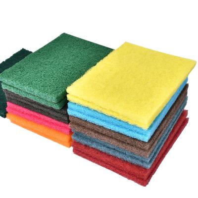 China 10 PCS Sustainable Kitchen Cleaning Pad Scrubber Pad Household Abrasive Resistant Nylon Green Scrubber for Washing Dish for sale