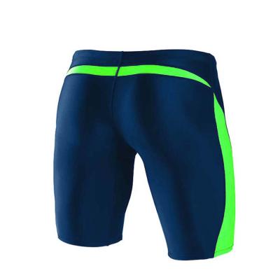 China Single Color Lycra Anti-UV Men Shaping Jammer Swimwear Competition Shorts Boy Compressed Swimming Trunk No.24a for sale