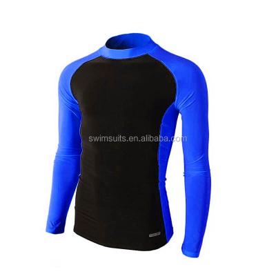 China UPF 50 and quick dry UPF 50 and quick dry men's skin protective rash guards swim UPF 50 top chlorine resistant rashie shirt swim club custom for sale