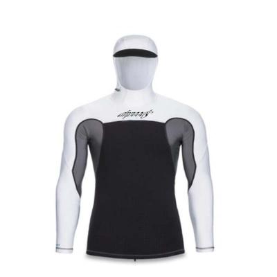 China UPF 50 & Quick Dry UPF 50 & Lycra Surfing Rashguard Customized Quick Dry With Hat SPF 50 Tee Swimwear Hooded Top No.W266B for sale