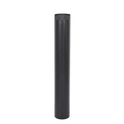 China Modern Single Wall Black Stove Pipe Elements For Wood Burning Chimney Stove-1000 Mm Multi-Fuel Straight Pipe for sale