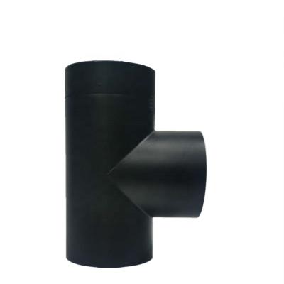 China Traditional Carbon Steel Flue Pipe 90 Degree Black Tee Powder Coated for sale