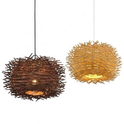 China Modern European design manual wicker chandelier hanging decoration lighting for hotel /coffee shop living room for sale