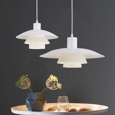 China Europe Nordic Designer Led Pendant Lights White Lamp Aluminum Lights For Living Room Bedroom Decor Lamp Dining Room Hanging Suspension for sale