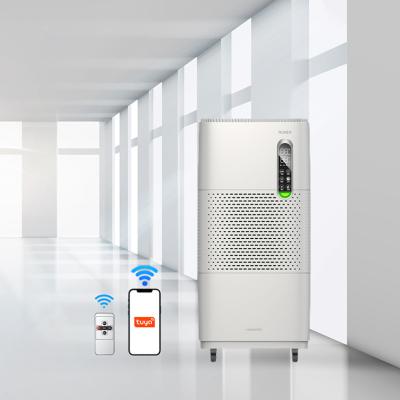 China OEM Smart Wifi Tuya UV App CE RUNAL Sterilization Airpurifier Commercial UV Home Air Purifier with True Hepa 13 Filter and UV-C Lights for sale