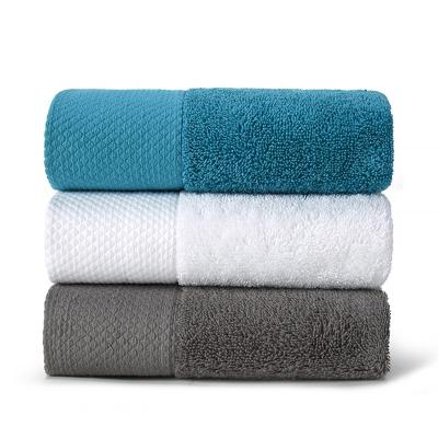 China 500gsm Microfiber Hand Face Bath Towel Set White 100% Cotton Viable Cheap Prices Bath Towels White for sale