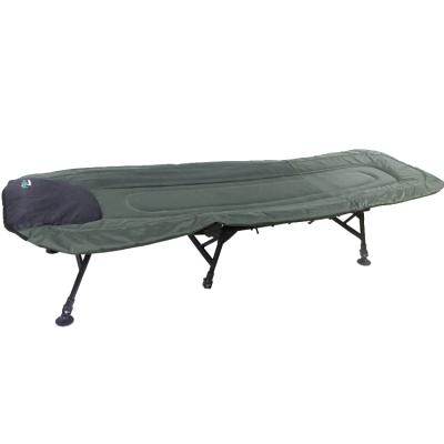 China Outdoor Activities Fishing Selco Steel Leg Running Adjustable Folding Carp Fishing Bed Portable Chair for sale