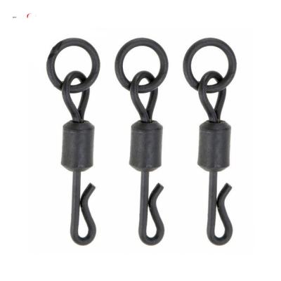 China Fishing Swivel Snap Connectors Q Shaped Quick Change Swivels Hook Clip Connector Terminal 4# for sale