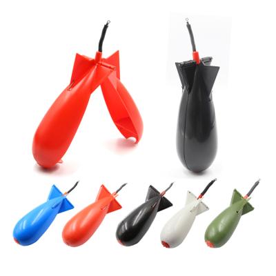 China New Design PP Carp Fishing Float Bait Holder PP Rocket Bait Wholesale Rocket Bomb Fishing Groundbait for sale