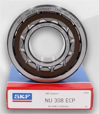 China SKF NU308ECP Cylindrical Roller Bearing P4 Precision  Chrome Steel Gcr15 For Heavy Machinery à venda