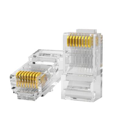 China RJ45 Plug 50u Cat6 UTP Lan Cable Unshielded X541 B-A Cat 5e UTP 50u Modular Copper Gold Plated Male Network Cable Cat5e UTP 8P8C for sale