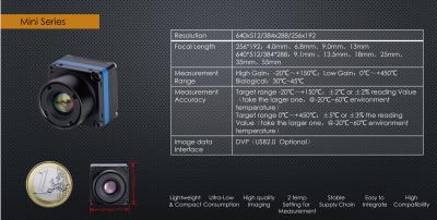 Китай Камера с модулем термоизоляции высокого разрешения MINI Lightweight Compact Ultra Low,256*192 12 мкм WLP, продается