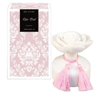 China Sustainable Acorn Gypsum Pink Flower Shaped Aroma Diffuser for sale