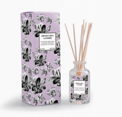 China Sustainable Purple Box Flower Style Bottled Wax Scented Diffuser for sale