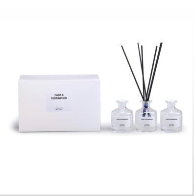 China Gift Box Set 3 Luxury Air Fresheners Sustainable Essential Oil Aroma Tubular Mini Diffuser for sale