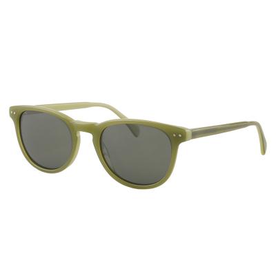 China Fashion 2965S Sunglasses Shape Handmade Green Unisex Acetate Polarized Sunglasses for sale