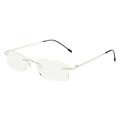 China Resin L8020 Rimless Blue Light Blocking Titanium Optical Reading Glasses for sale