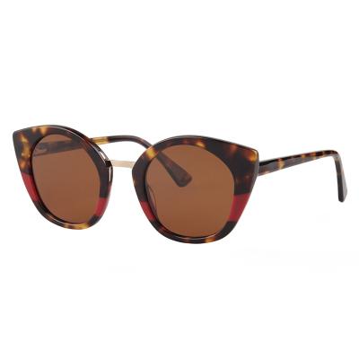 China S324 Fashion Retro Sunglasses Fashion Acetate Women Polarized Cat Eye Sunglasses for sale