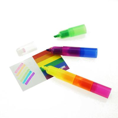 China office & 2019 Cute Multi Colors School Pen China Suppliers Highlighter Bar Pen Rainbow Pens For School Kids for sale