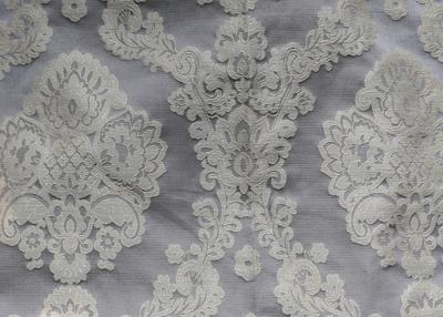 China Cream Yarn Dyed Jacquard Woven Fabric for Dresses , Jacquard Bed Linen for sale