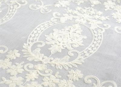 Chine Décoration de contemporain de broderie de tissu de rideau en voile de polyester à vendre